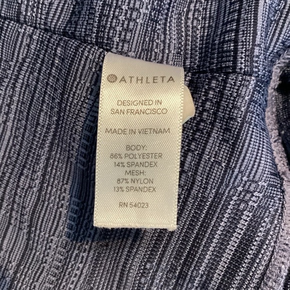 Athleta High Rise Jacquard Mesh Chat to Town Capri Leggings Size XXS Blue - Picture 7 of 7